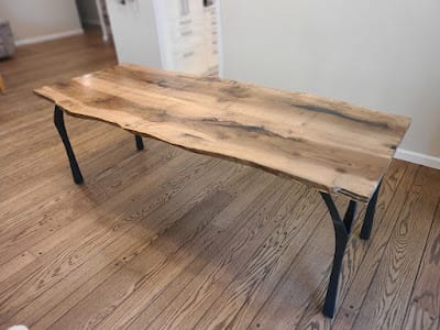 Customer photo review of Desk Legs 508 Faras 28H Modern Metal Table Legs