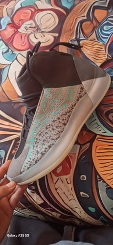 Customer photo review of adidas Yeezy QNTM Teal Blue