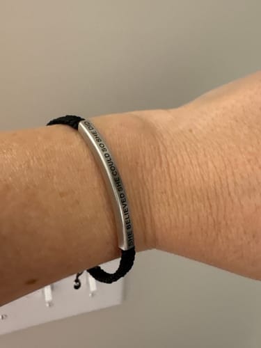 Customer photo review of SHE BELIEVED SHE COULD SO SHE DID - Rope Bracelet Collection (POS)