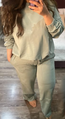 Customer photo review of بيجامه حريمي اوفر سيز بشريط