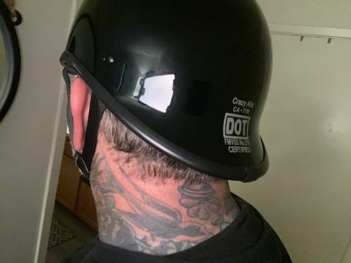Customer photo review of New- Polo Switchback DOT Reversible Helmet Flat & Gloss Black