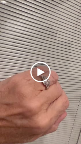 Customer video review of Halo Art Deco Princess CZ Ring in Sterling Silver