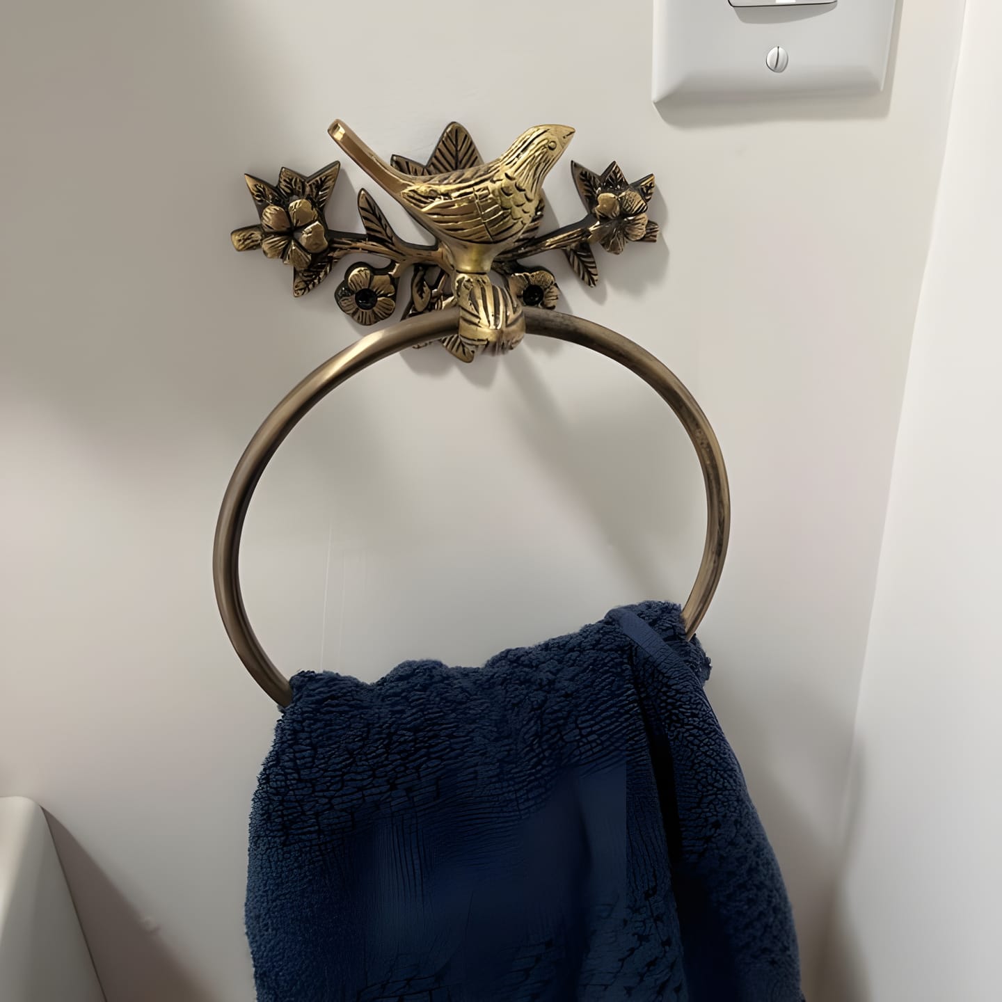 Customer photo review of Brass Bird Bathroom Set - Antique Brass