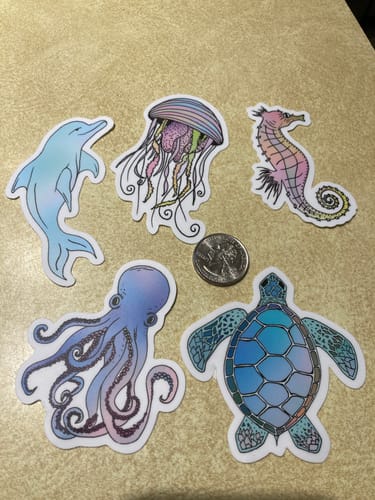 Customer photo review of Under The Sea Sticker Pack