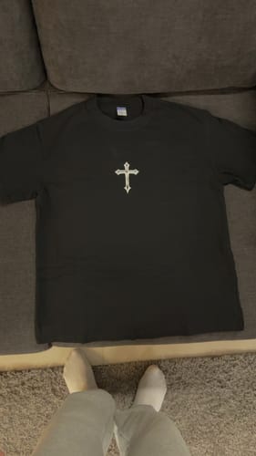Customer photo review of Heaven Cross T-Shirt
