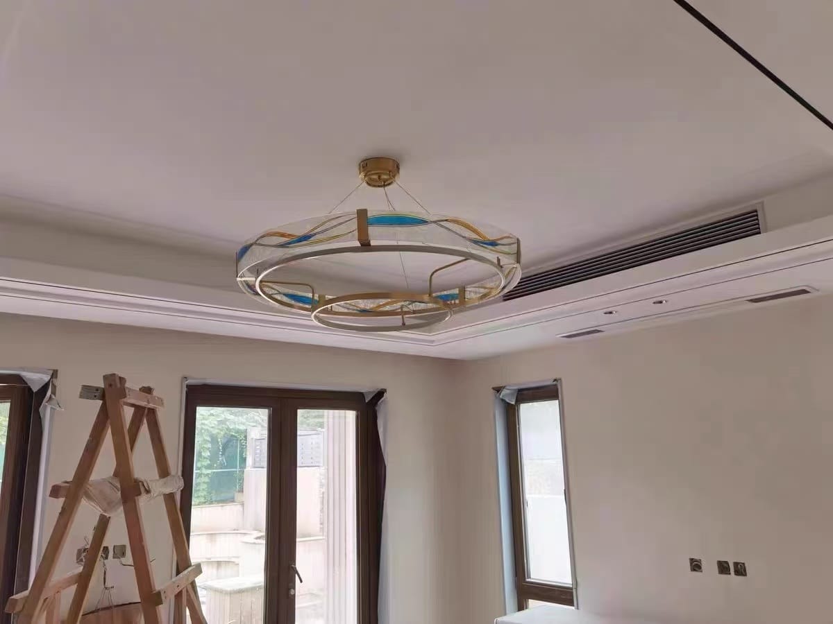 Customer photo review of WOMO Enamel Round Brass Chandelier-WM2335