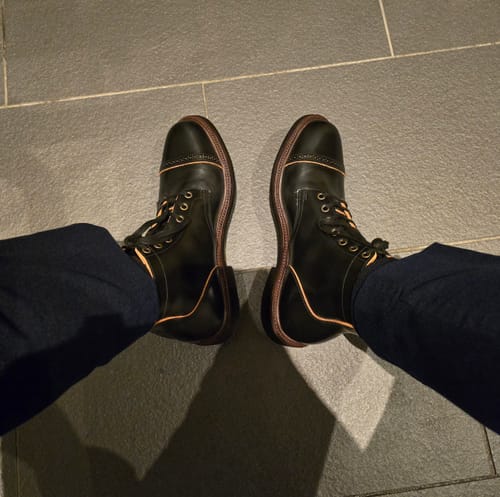 Customer photo review of Captoe Service Boot - luosjiet®boots -  Black TeaCore OTA Cowhide