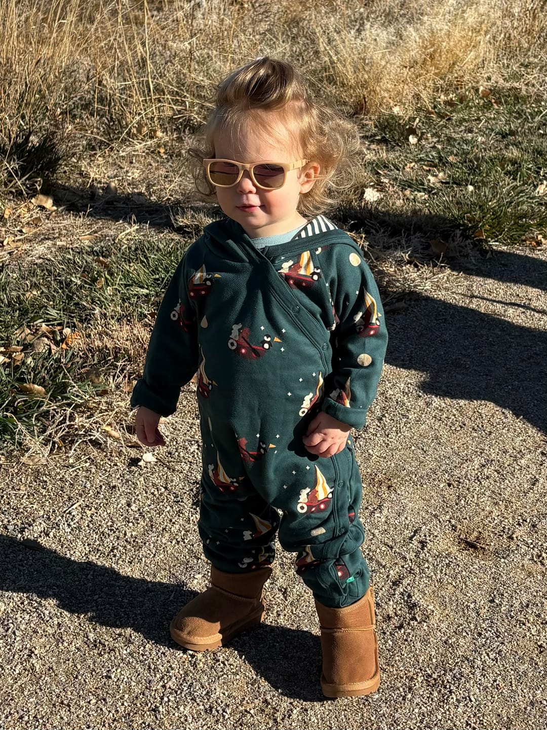 Customer photo review of Stormy Seas Reversible Hooded Snug As A Bug Suit
