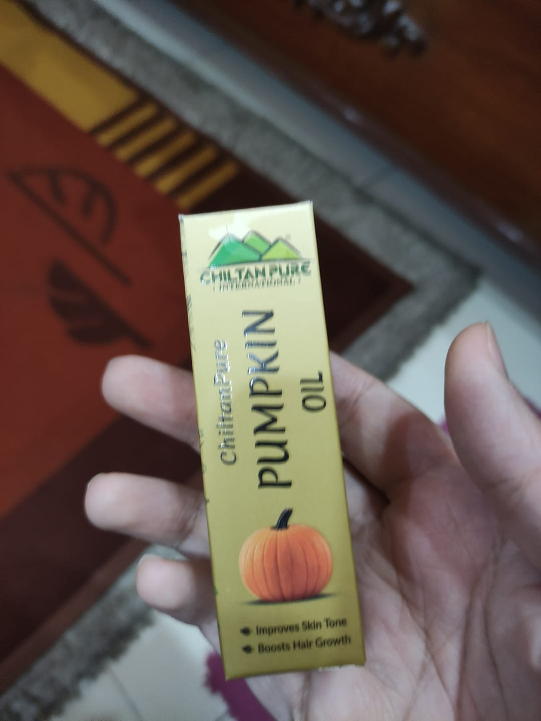 Customer photo review of Pumpkin Seed Oil - For Better Skin Tone Dull Hair [حلوه کدّو]