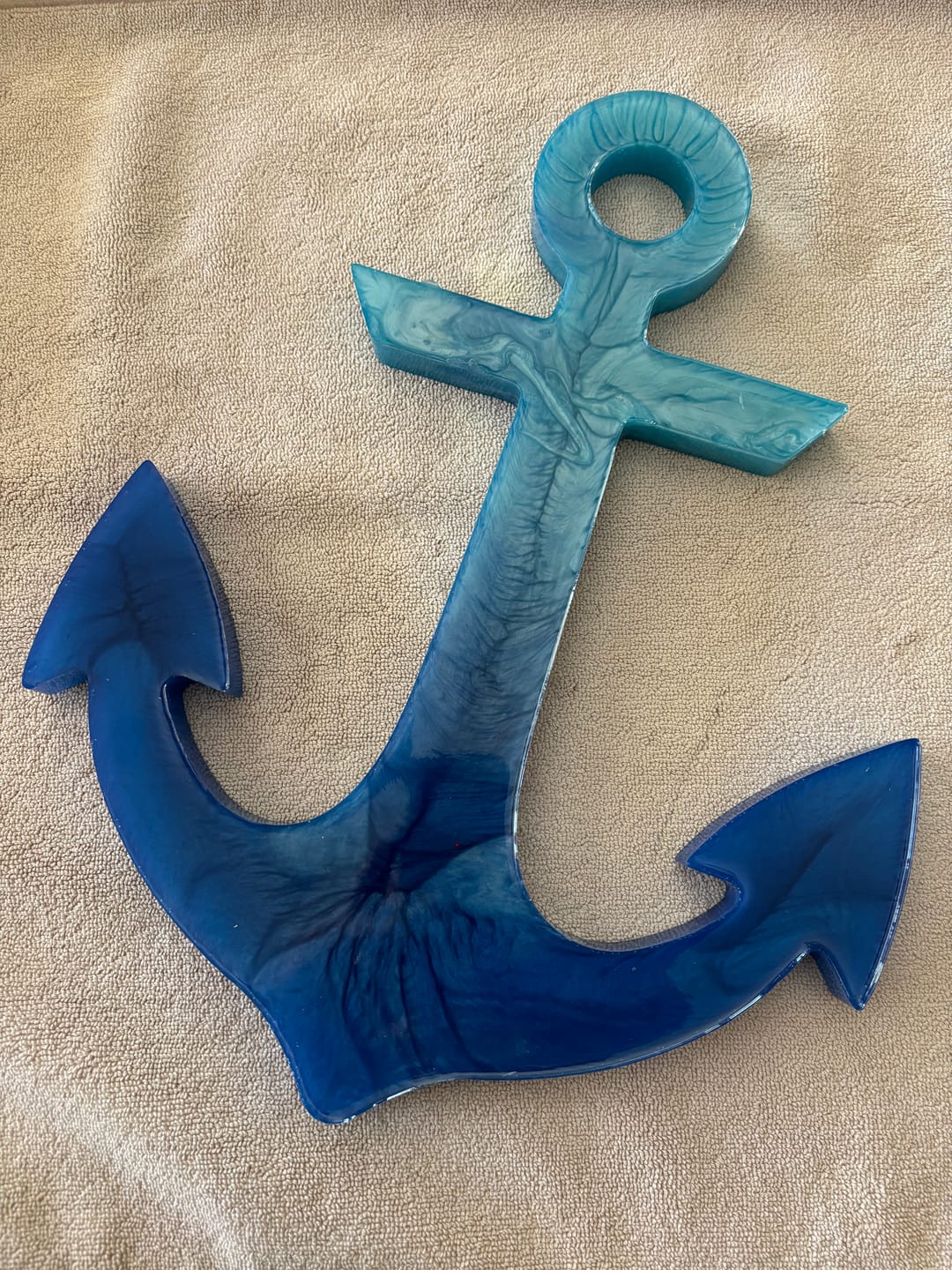 Customer photo review of 14.75x11.75x1" Nautical Anchor Silicone Mold For Ocean, Boat And Navy Art