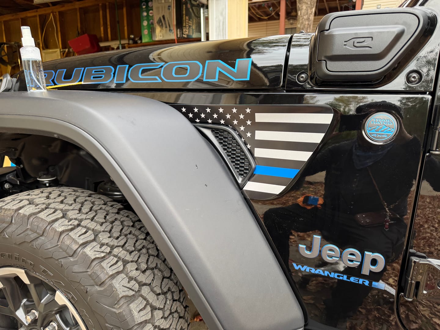 Customer photo review of Fender Vent Decal Set | American Flag - fits Wrangler JL & Gladiator JT