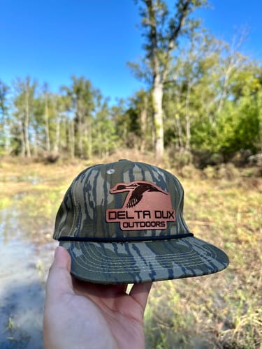 Customer photo review of Custom Leather Patch Goat Rope Hats - Mossy Oak & Old’s Cool Styles