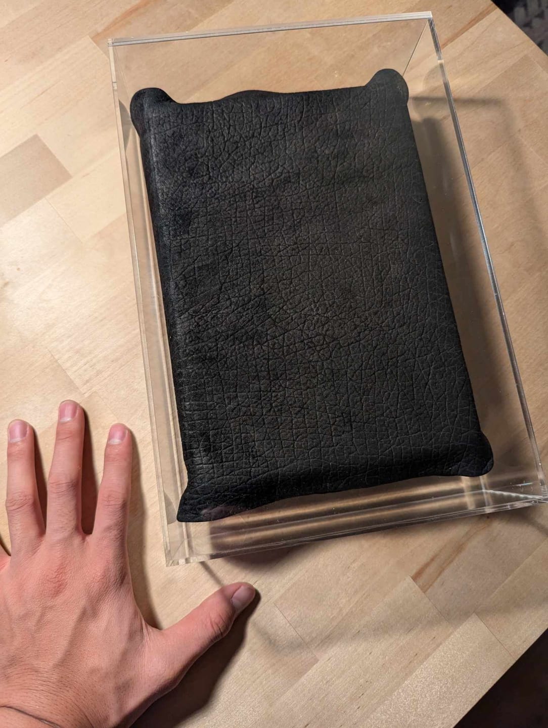 Customer photo review of Acrylic Book Display Cases
