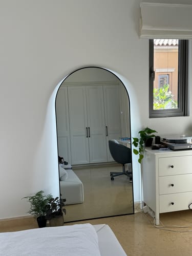 Customer photo review of Alev Arched LED Wall Mirror with Soft Backlighting