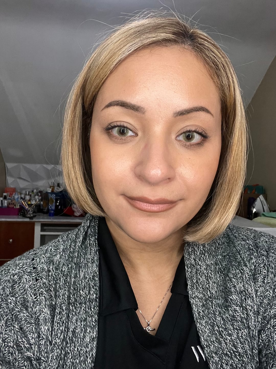 Customer photo review of Hidrocor Ocre Brown Prescription Colored Contact Lenses