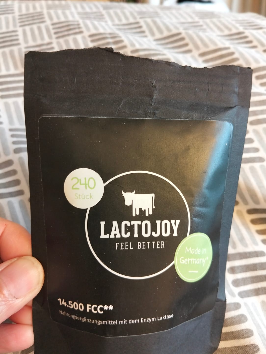 Customer photo review of LactoJoy Lactase Pills - 14.500 FCC - 240 pcs refill bag
