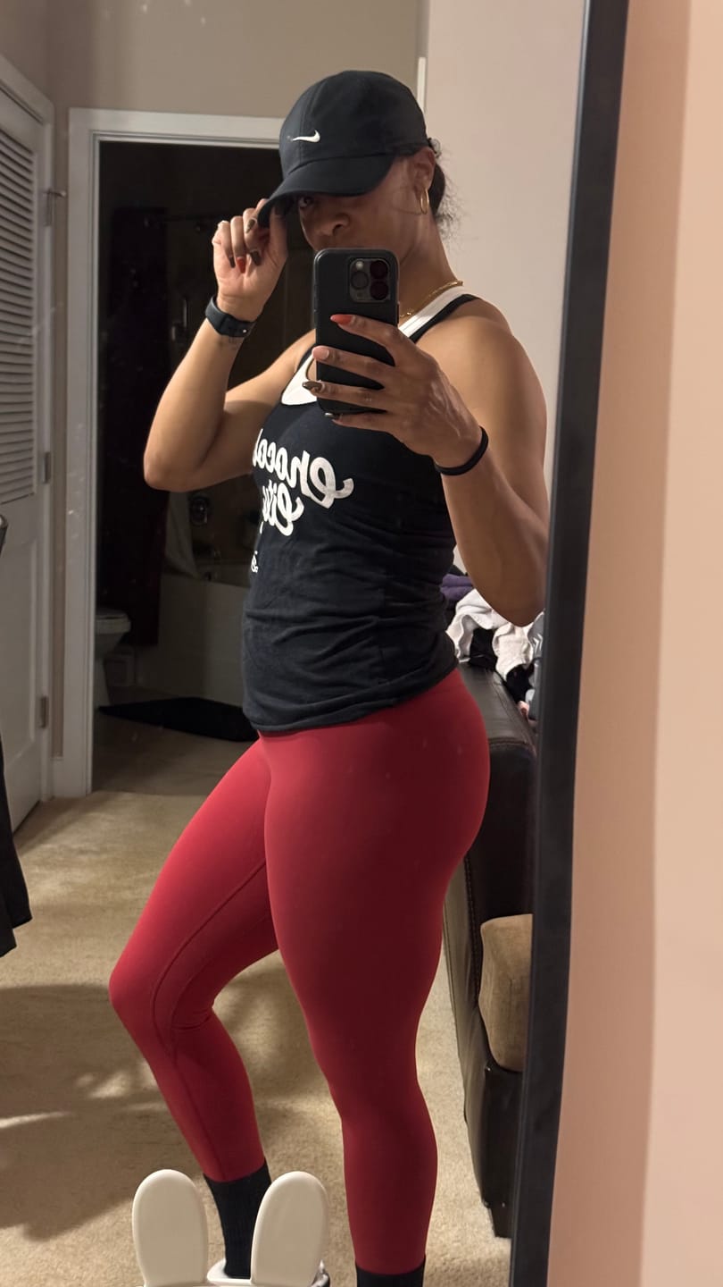 Customer photo review of NKD Leggings | R.E.D. Friday