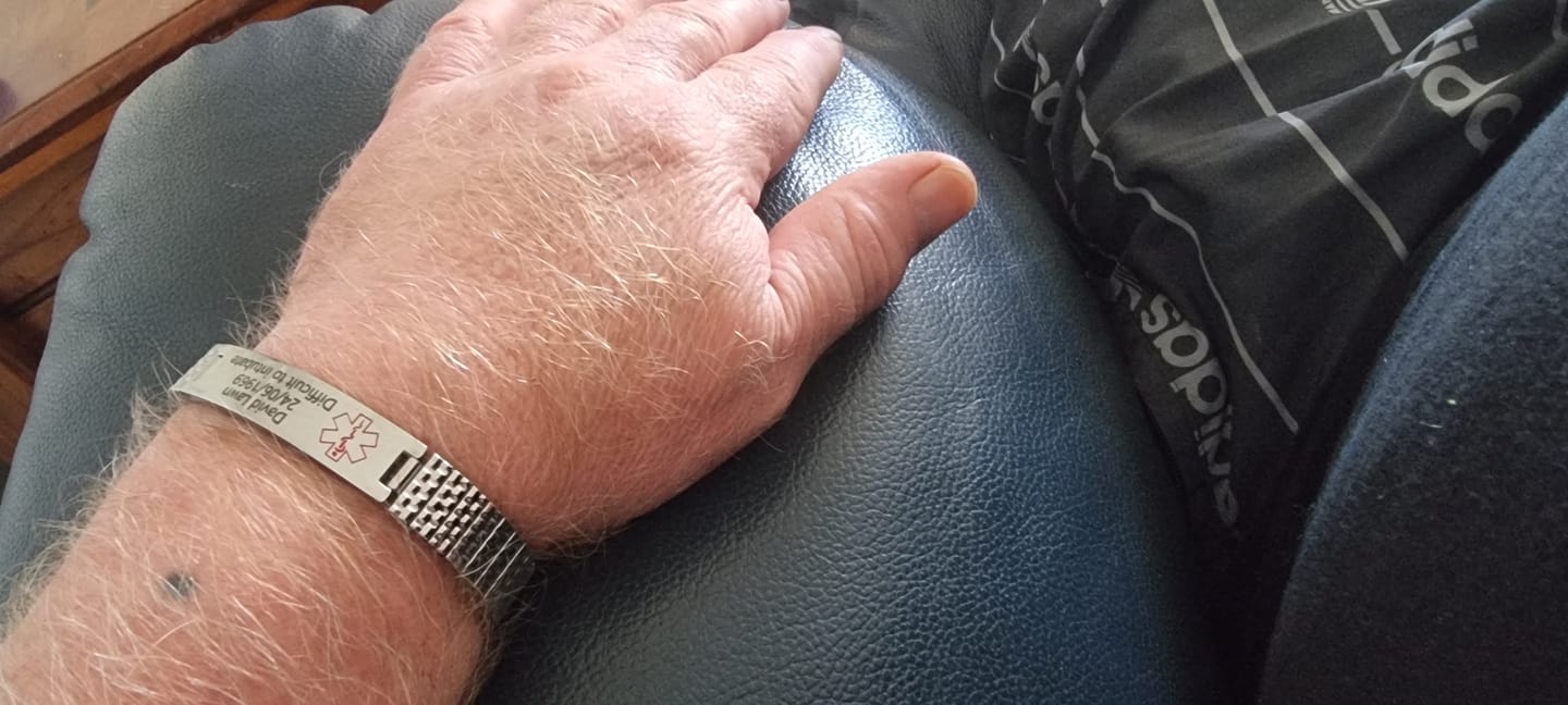 Customer photo review of Stainless Steel Medical Alert ID Stretchable Bracelet
