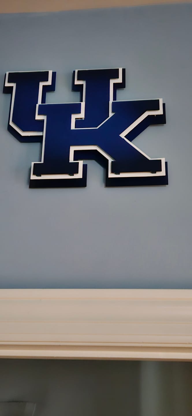 Customer photo review of Kentucky Wildcats "UK" 5 layer 3D Metal Wall Art