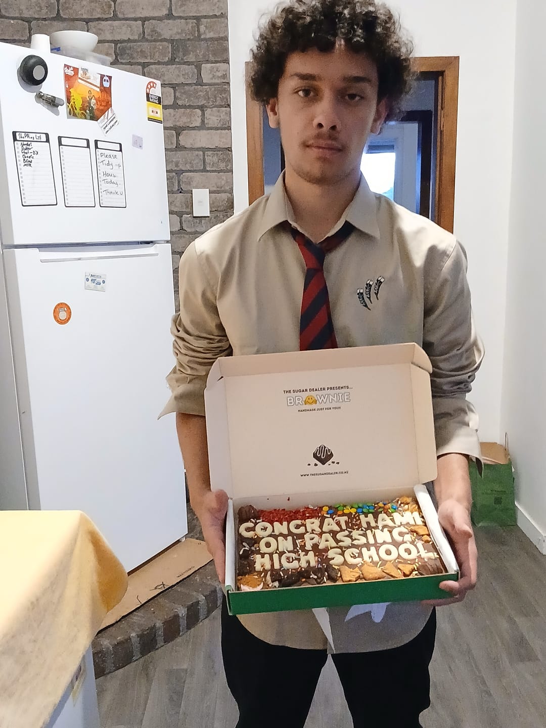 Customer photo review of Mega custom message loaded brownie