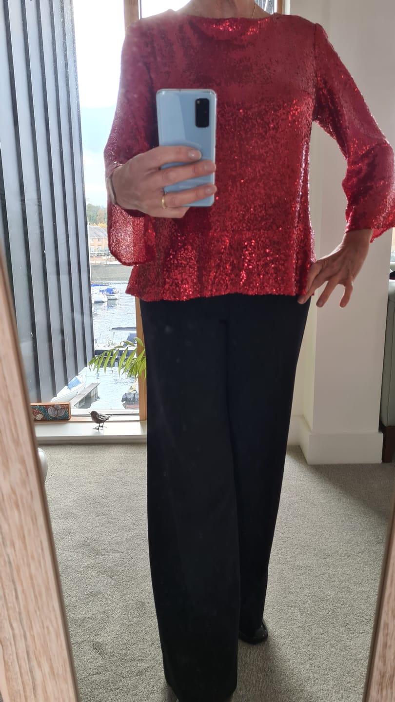 Customer photo review of All Over Sequin Fabric