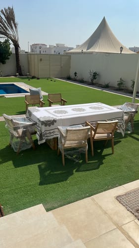 Customer photo review of Arura Wood Rectangular Dining Table with Hollow Legs