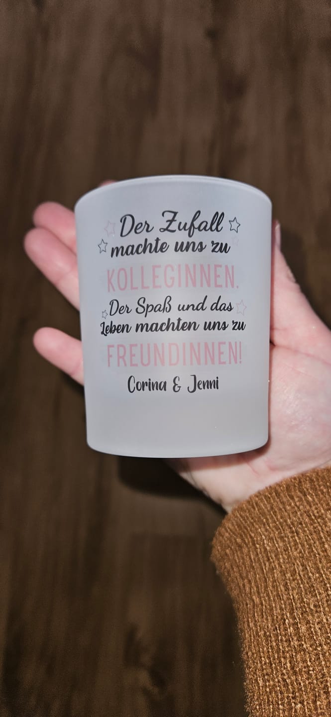 Customer photo review of Von der Kollegin zur Freundin - Personalisiertes Teelicht