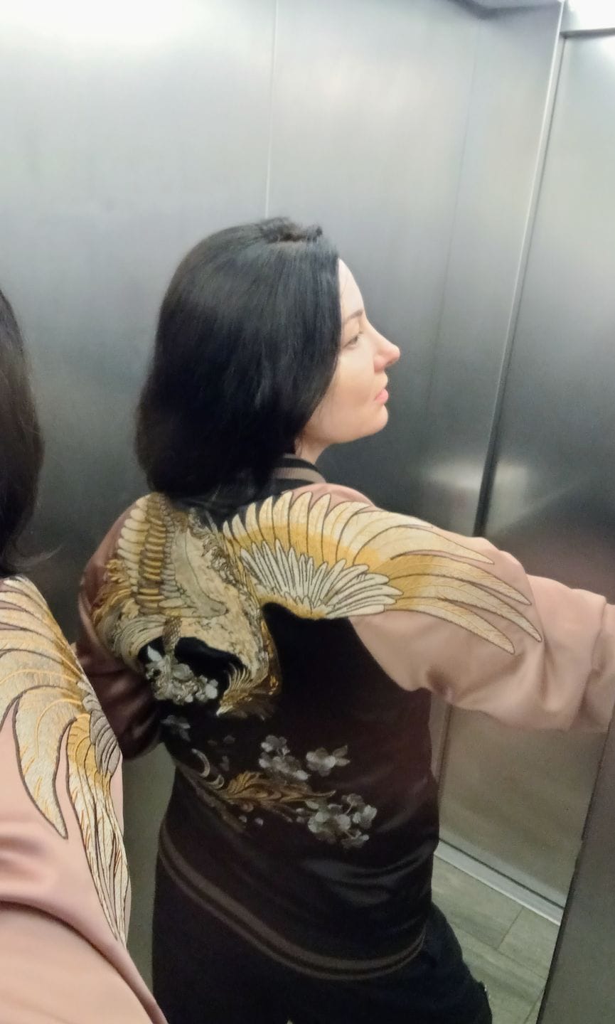 Customer photo review of 朱雀 すざく Suzaku Phoenix Sukajan Souvenir Jacket