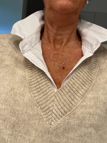 Customer photo review of Collier Coeur "Perle" Argent