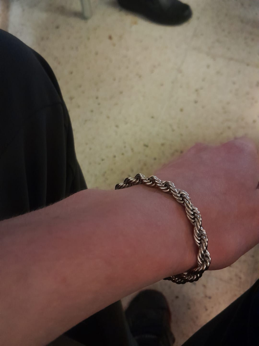 Customer photo review of CLEAN ROPE BRACELET. - 6MM WHITE GOLD