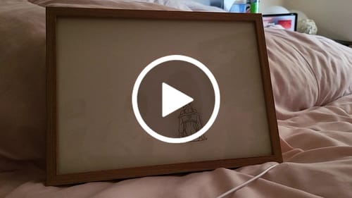 Customer video review of Cyberpunk: Edgerunners Only Lucy LED Light Up Painting Frame Artwork Lamp BYXZ04