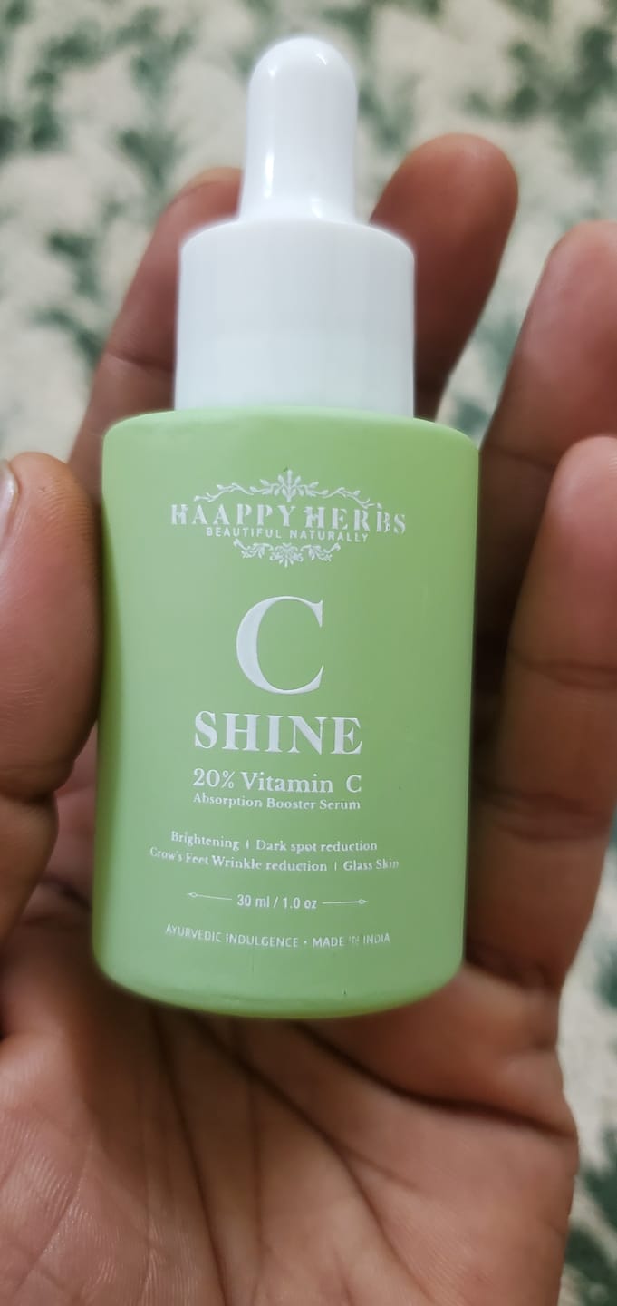 Customer photo review of C Shine 20% Vitamin C Absorption Booster Serum (30 ml)