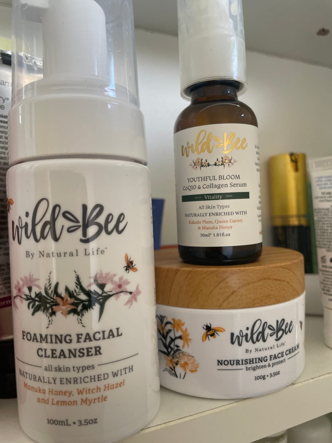Customer photo review of Wild Bee Foaming Facial Cleanser
