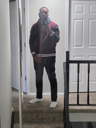 Customer photo review of MEN'S RAGE HOODED TWILL JACKET