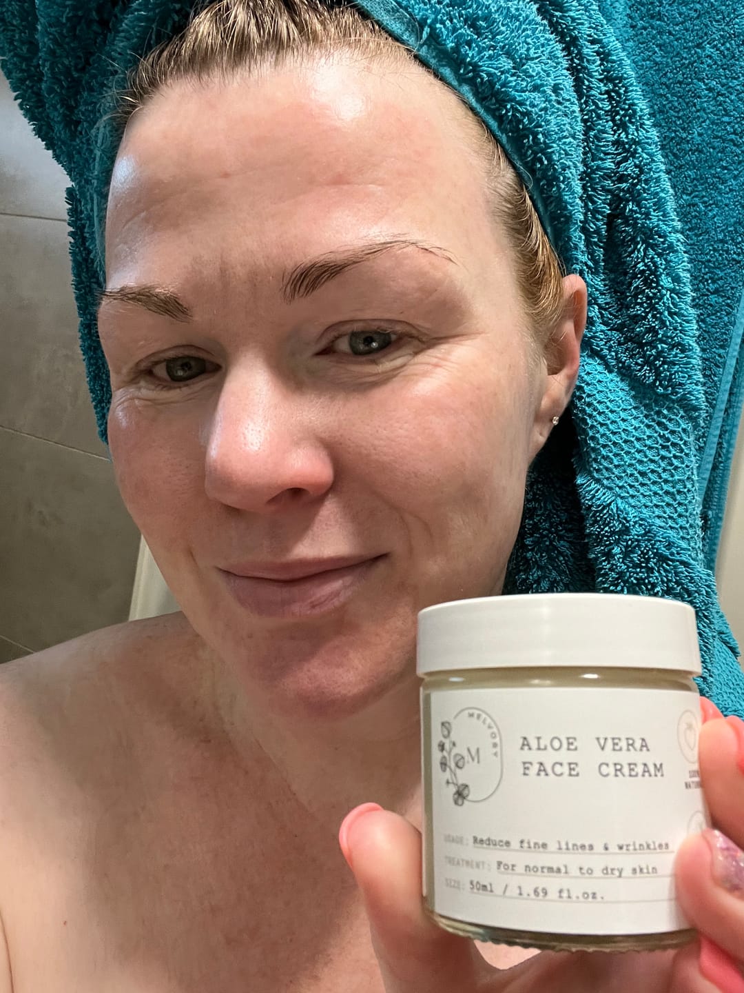 Customer photo review of Aloe Vera Face Cream