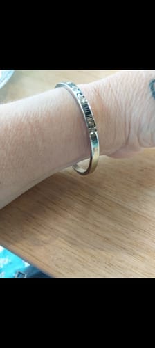 Customer photo review of Starry Zirconia Hinged Bangle Bracelet