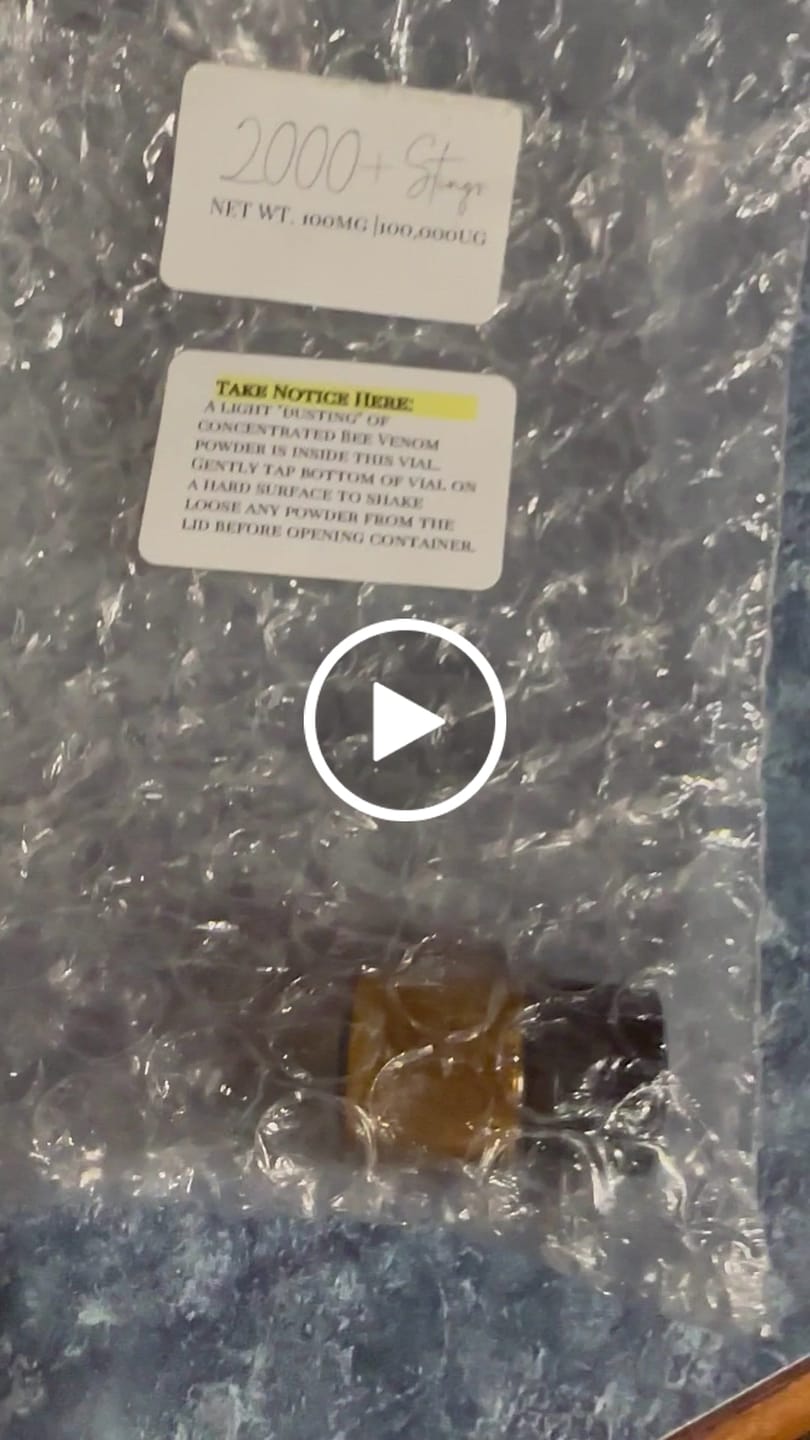 Customer video review of Natural Grade Bee Venom Powder