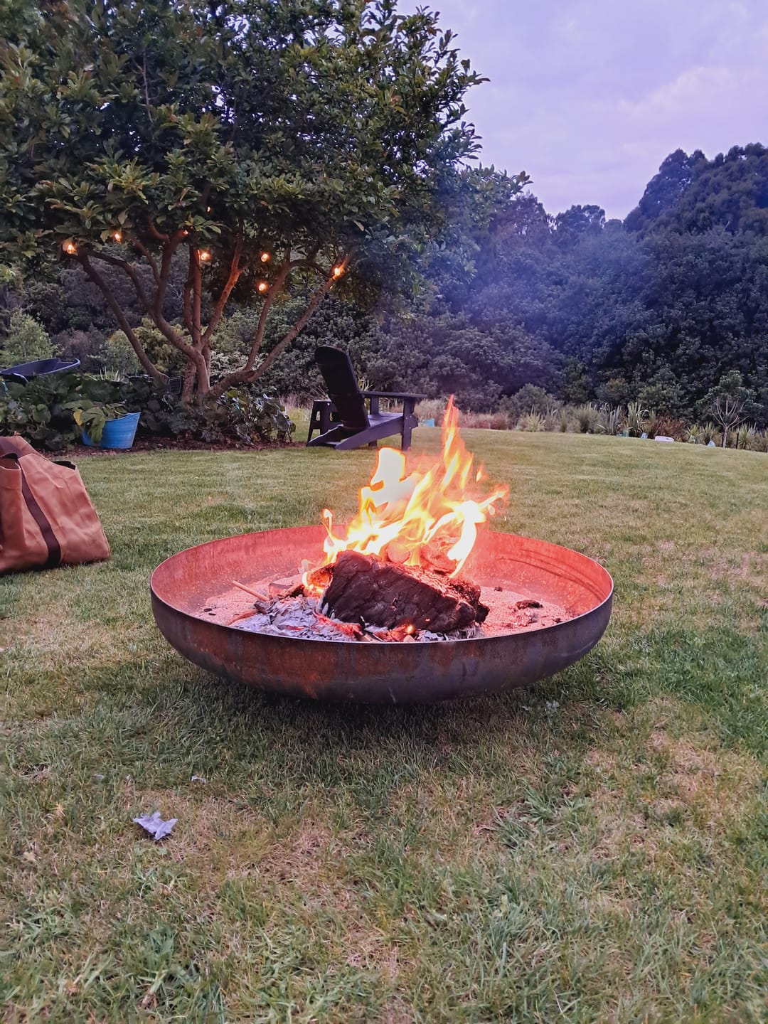 Customer photo review of Outdoor Brazier Fire Pit Bowl - Natural Rust Patina Finish Corten Steel 80cm