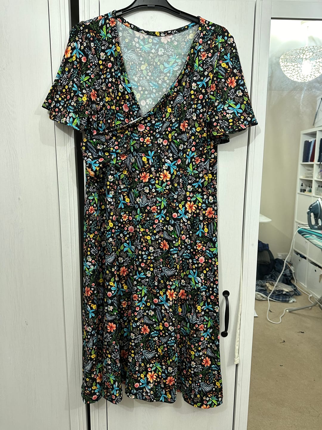 Customer photo review of Busy Floral on Black Bamboo Jersey Fabric