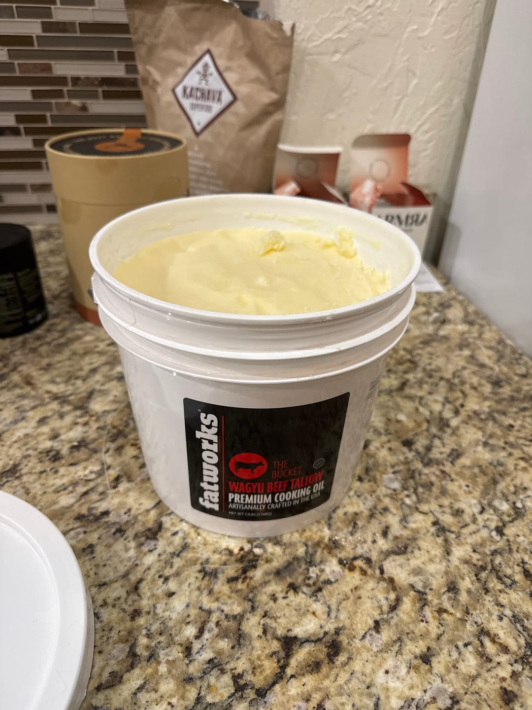 Customer photo review of 1 Gallon Wagyu Tallow