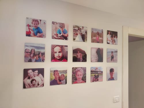 Customer photo review of Metal Photo Tiles