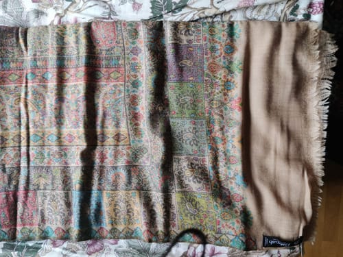 Customer photo review of Pashtush Womens Ethnic Shawl, Pastel Coloured Weave, Pure Wool, Woolmark Certificate