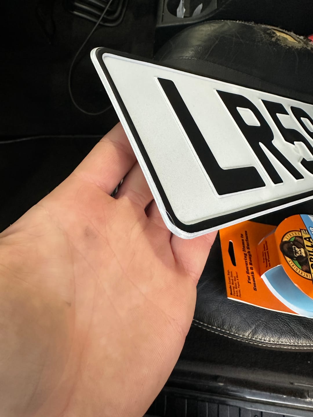 Customer photo review of Metal Pressed Oblong & 11x8 Number Plates