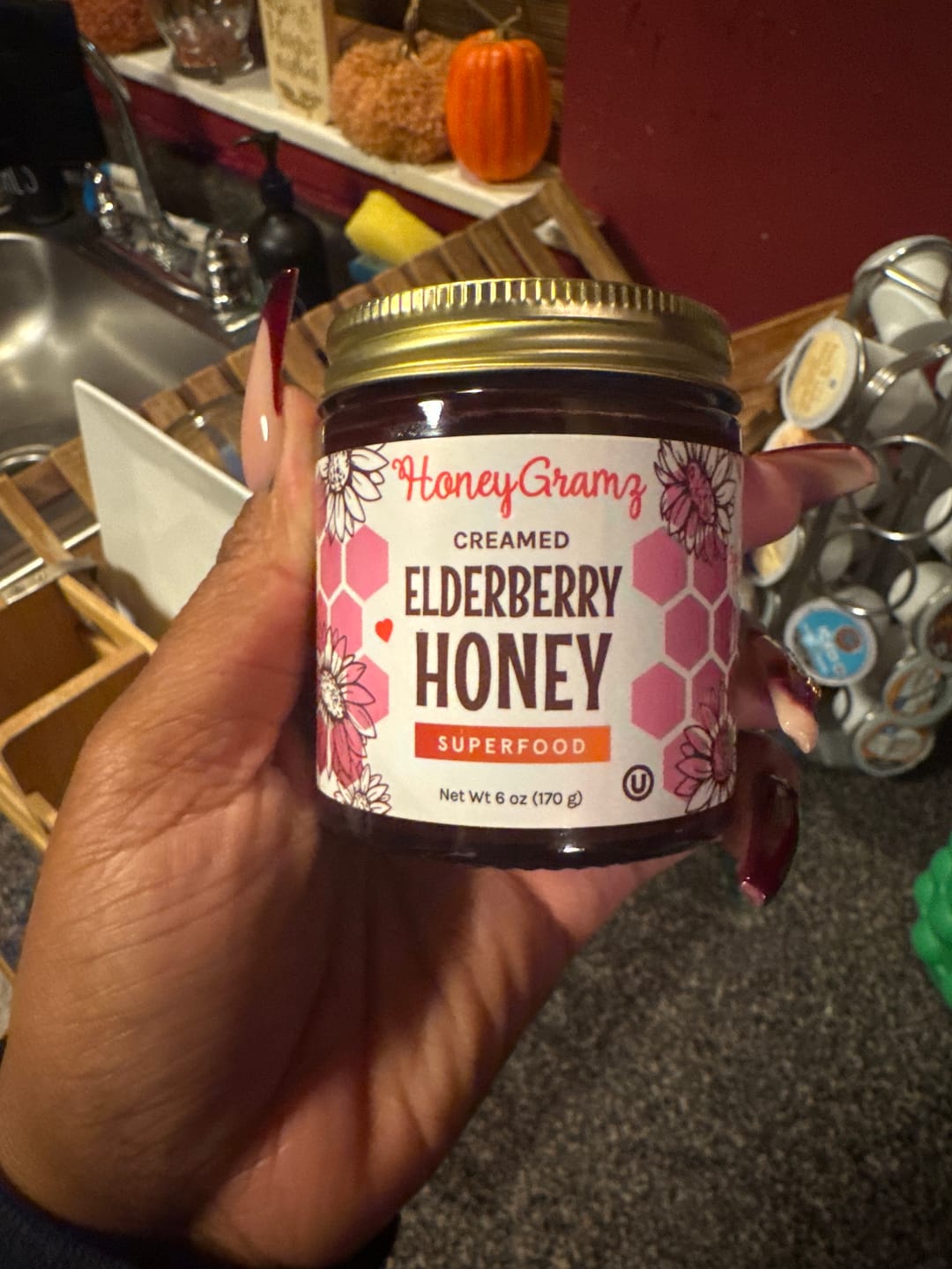 Customer photo review of Organic Elderberry Honey
