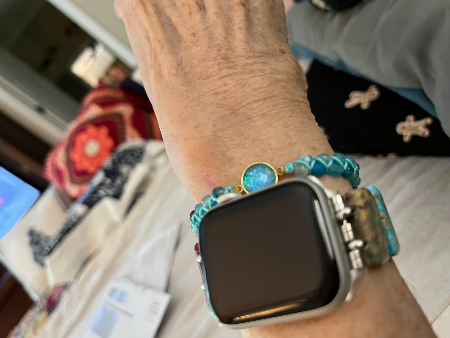 Customer photo review of Aqua Pura Opal Protection Bracelet
