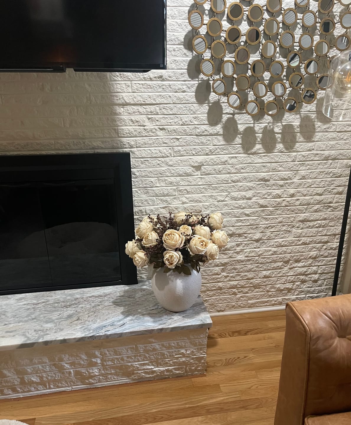 Customer photo review of Faux Autumn Rose - Beige (3 Stems/21 Roses)