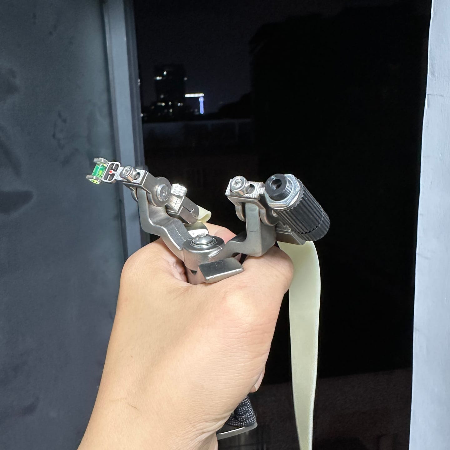 Customer photo review of 360-degree Rotating Hunting Slingshot