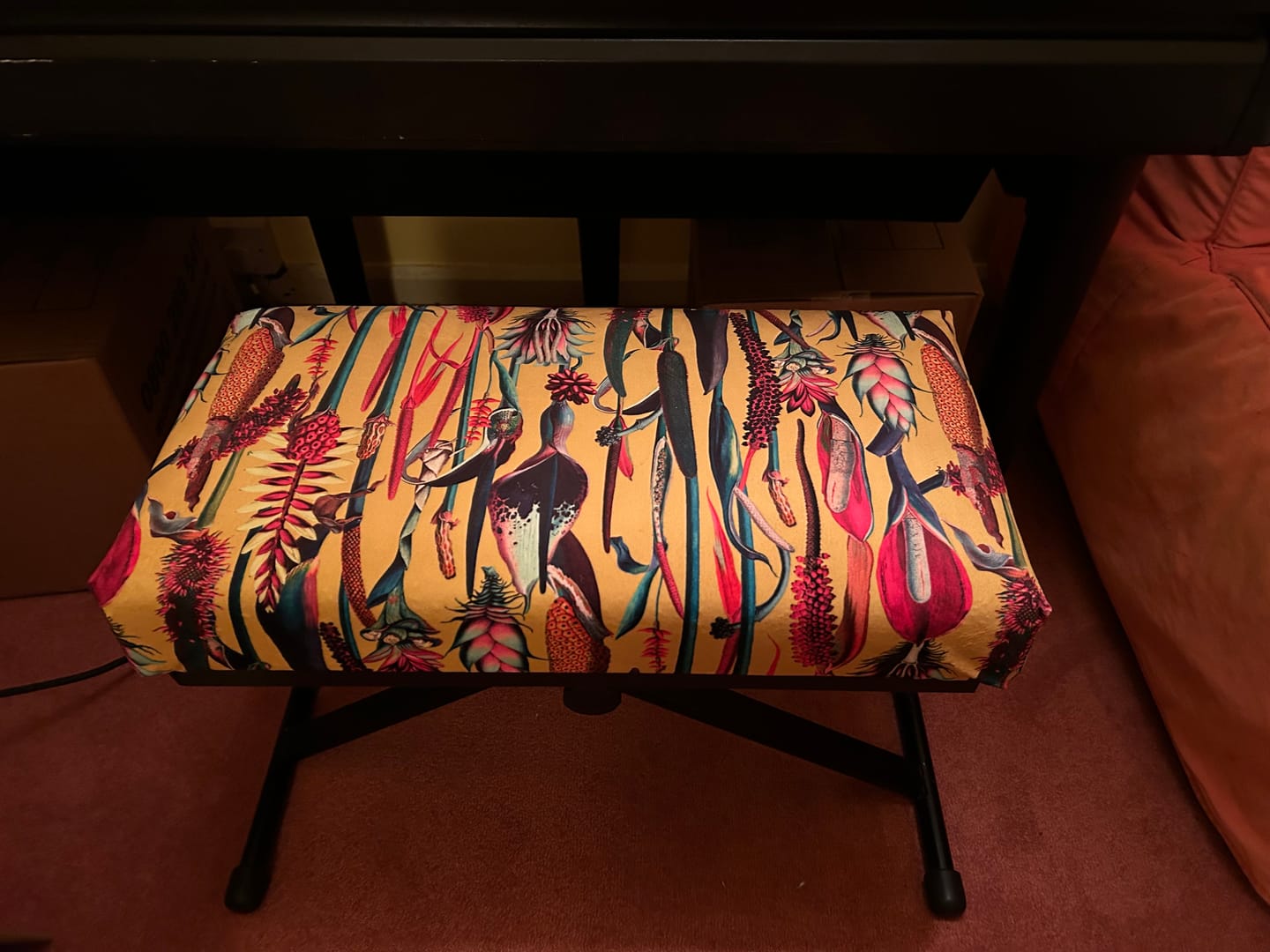 Customer photo review of Abstract Plants Digital Velvet Fabric