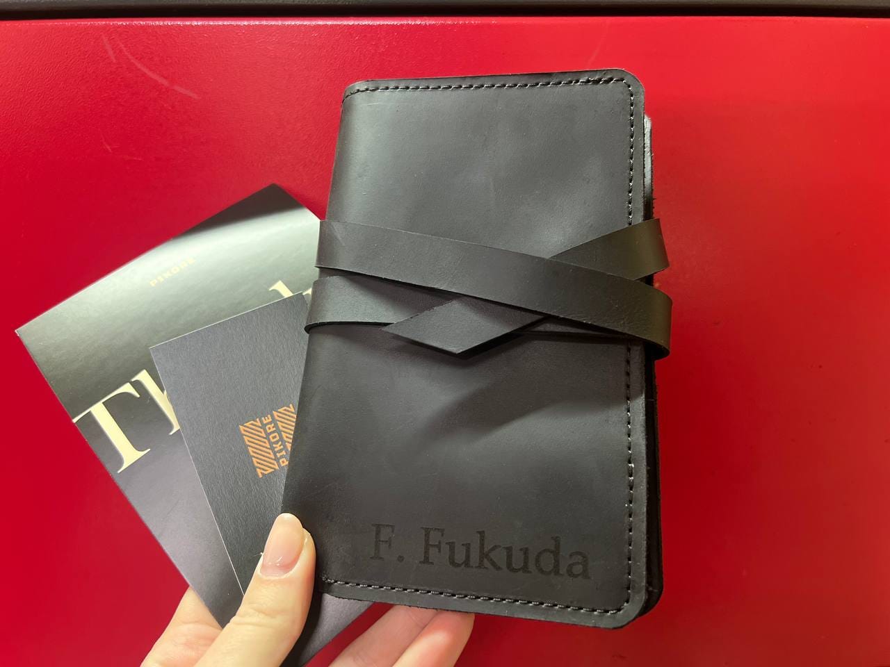 Customer photo review of Leather Custom Sketchbook