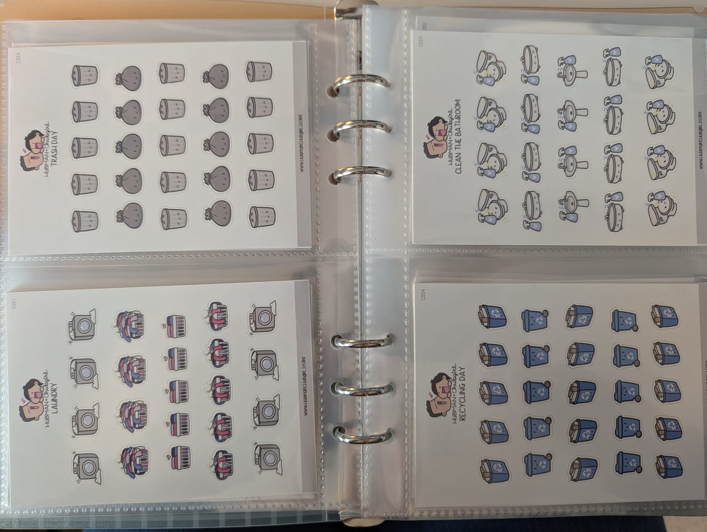 Customer photo review of Chores Planner Sticker Set